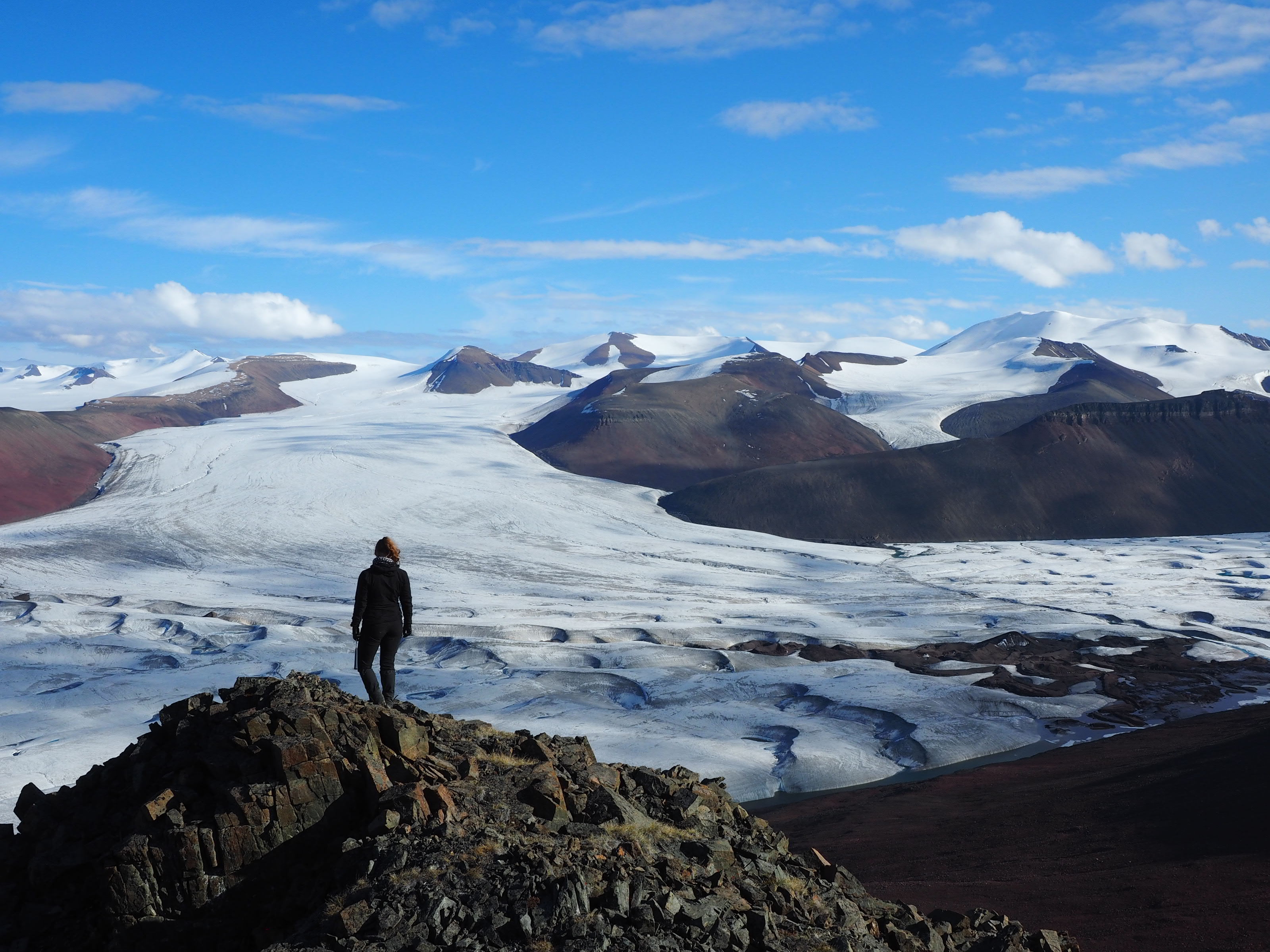 The team travelled as far as the north coast of Ellesmere Island to collect rock samples.